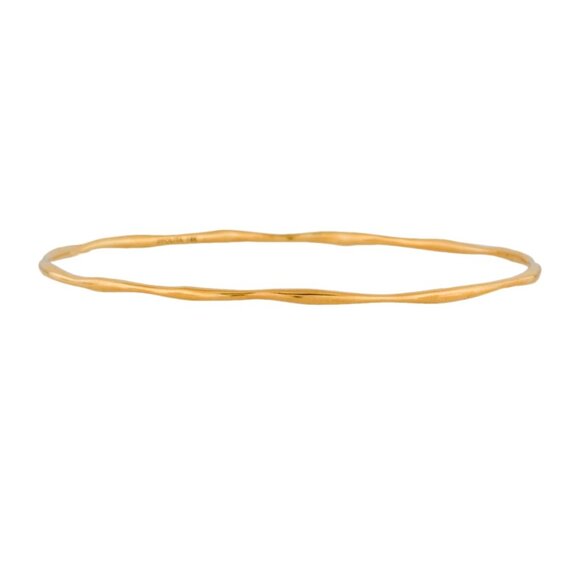 IPPOLITA 18K 750 YELLOW GOLD SMOOTH SQUIGGLE CLASSICO BANGLE BRACELET - Picture 1 of 6